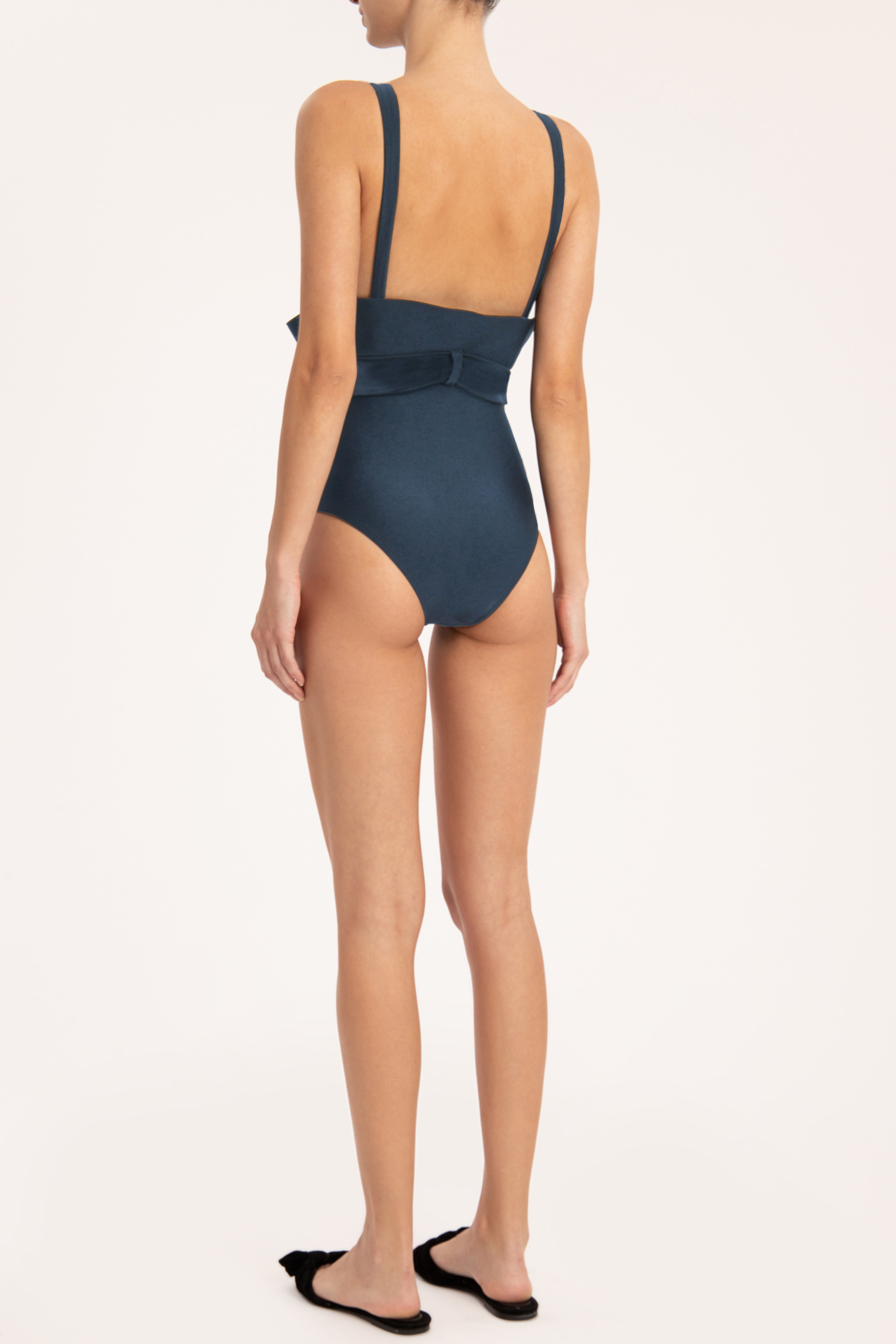 Bain Couture Clochard Blue Swimsuit With Straps Back