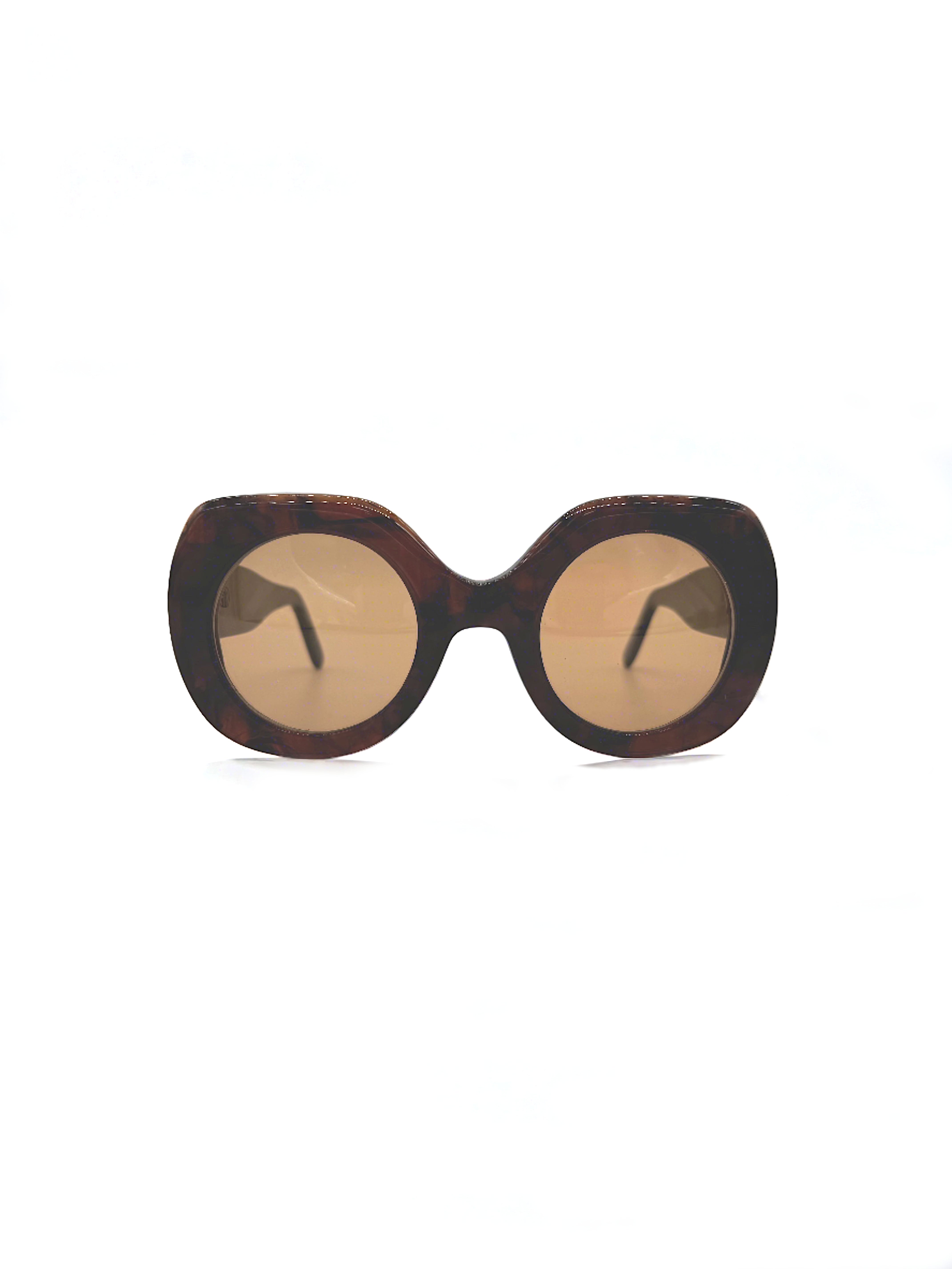 Bold Oversized Sunglasses Brown