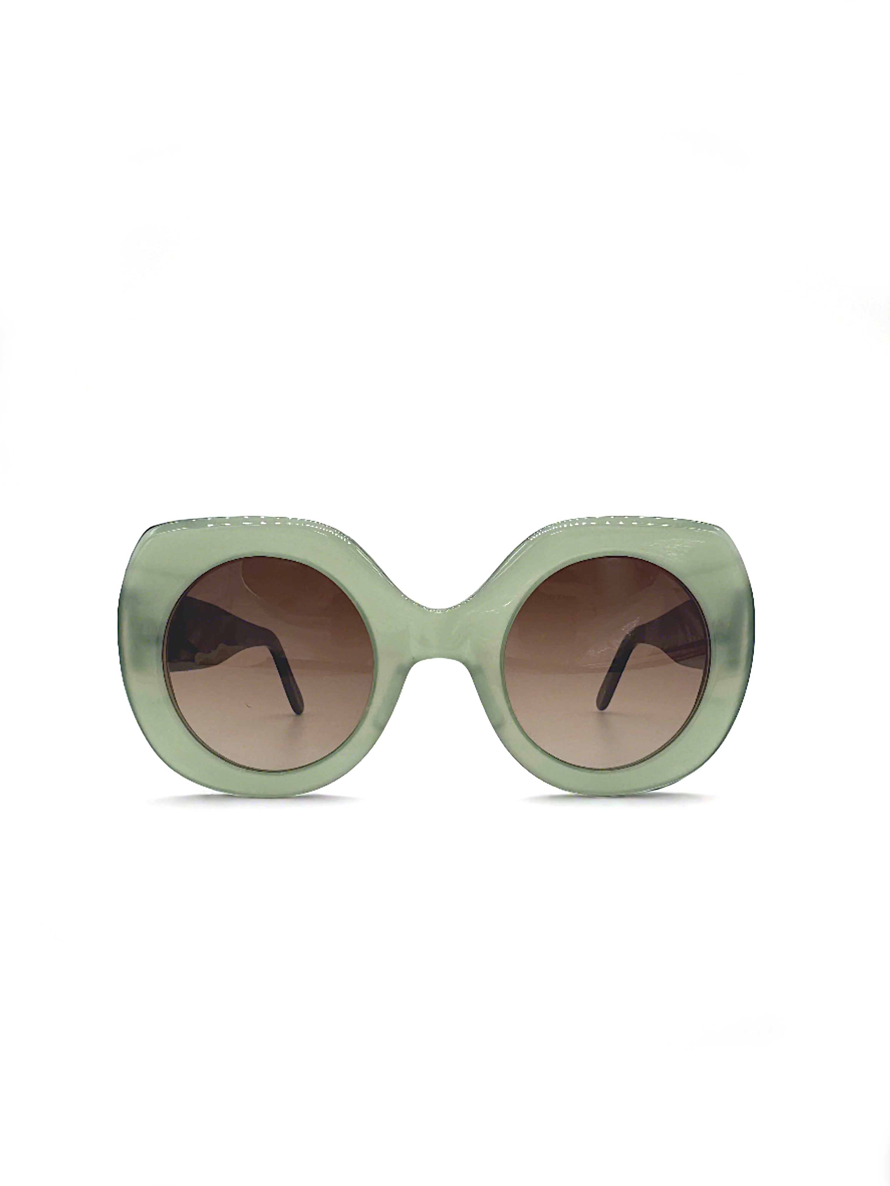 Bold Oversized Sunglasses Sugarcane Green