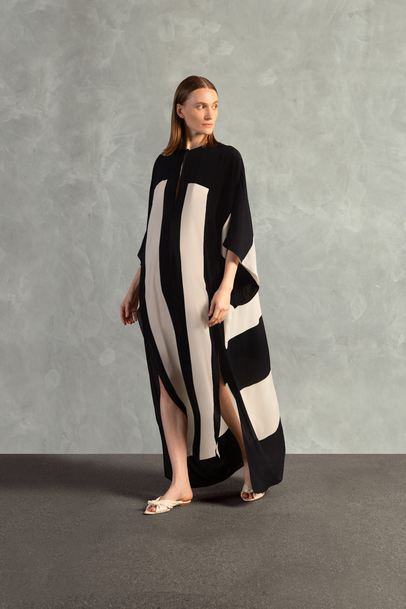 SHORT SLEEVE KAFTAN WITH TIE WAIST DE NADA GRANADA
