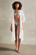 Braided Antique Blue Strap Bandeau Bikini Front Cover Up