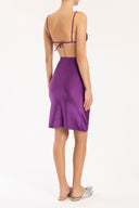 Bubble Purple Midi Skirt Back