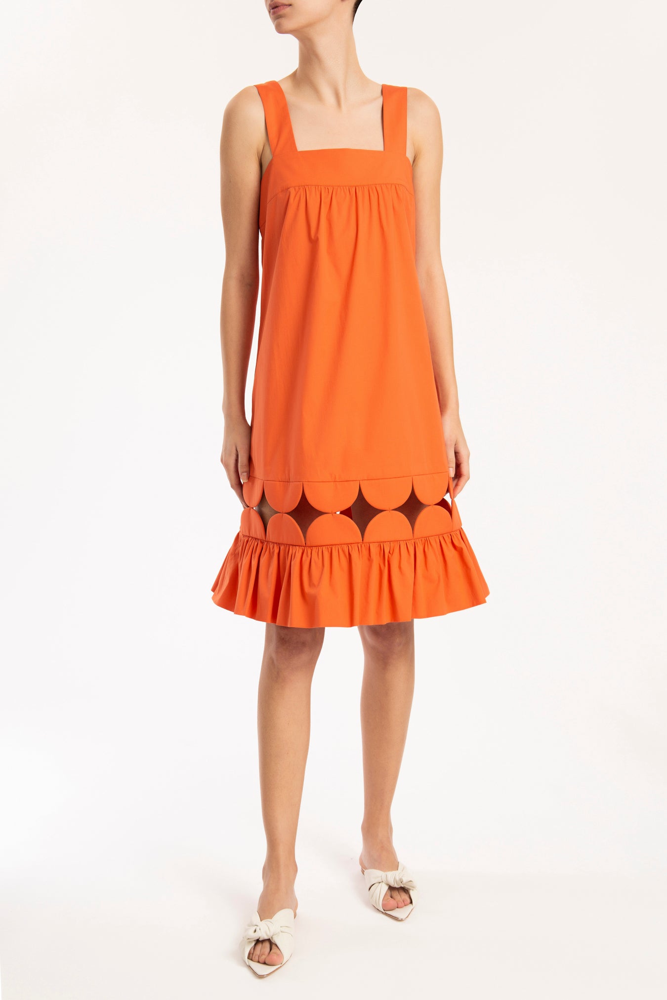 Bubble Tangerine Short Dress Front