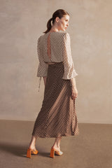 New Pois Fringe Midi Skirt