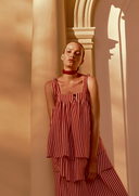 Striped Short Dress with Straps