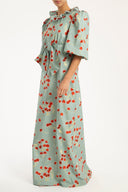 Cherry Bomb Long Dress Blue Side