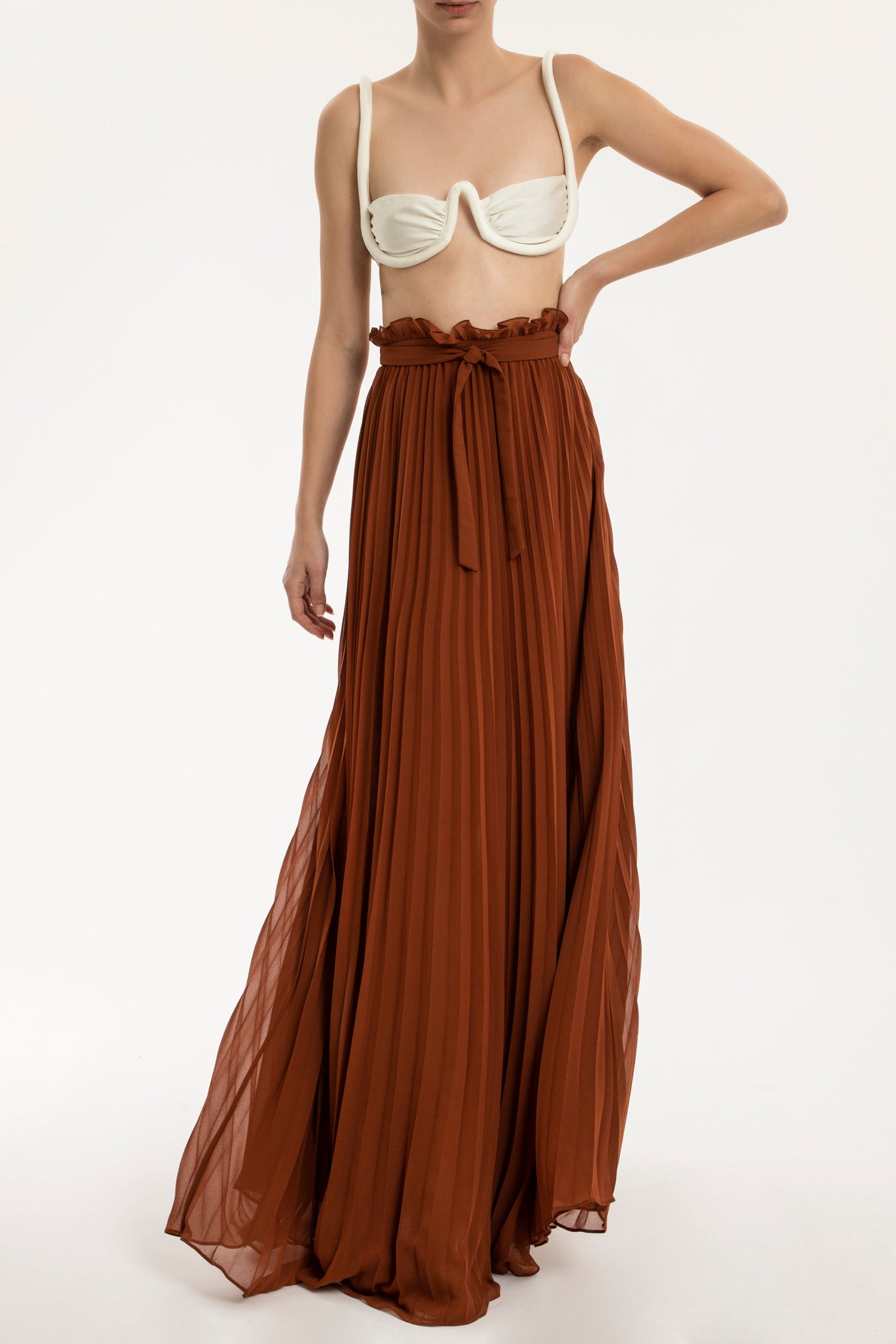 Cinque Terre Brown Long Skirt Front 2