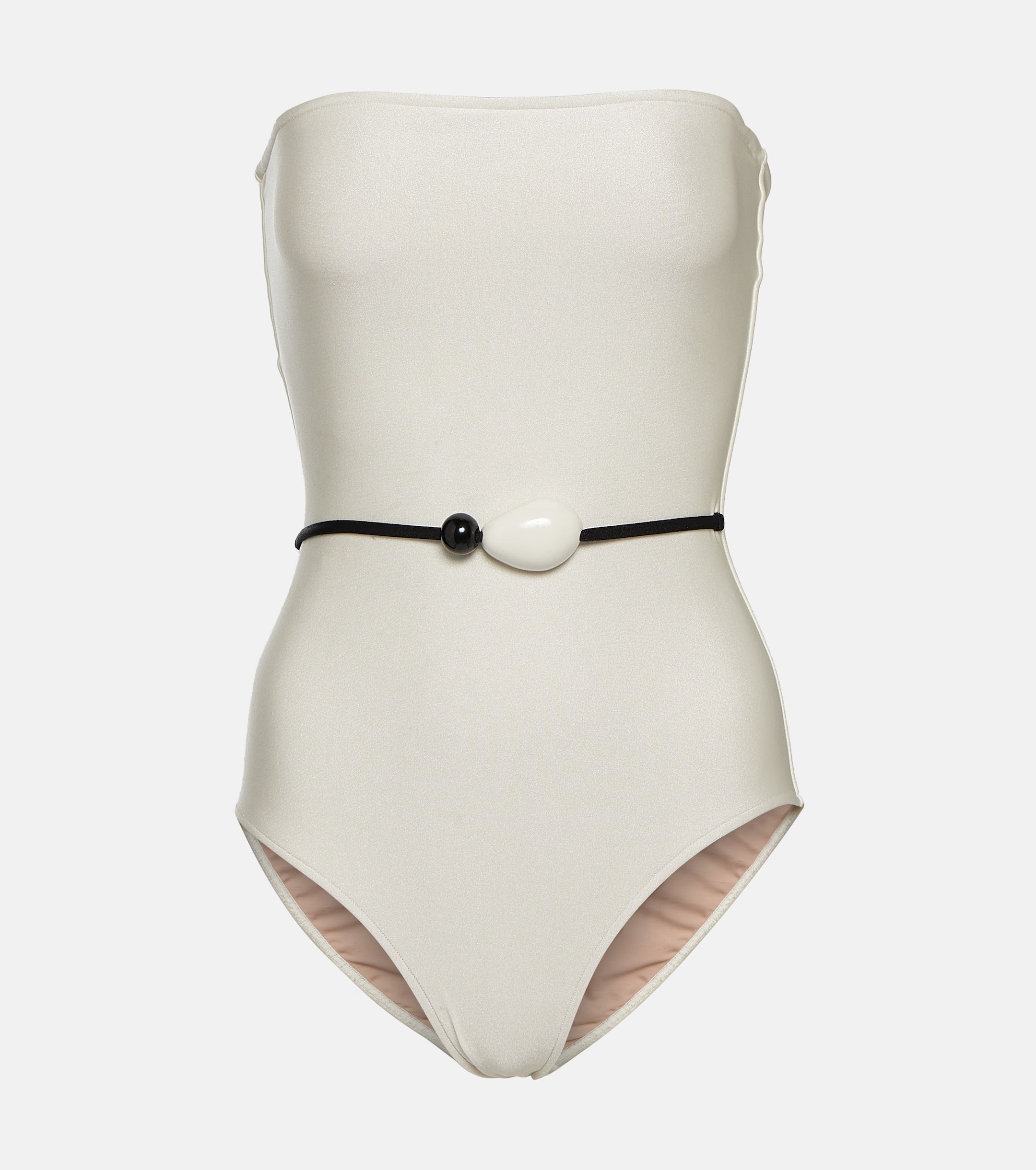 Deco Solid Off White Strapless Swimsuit Product