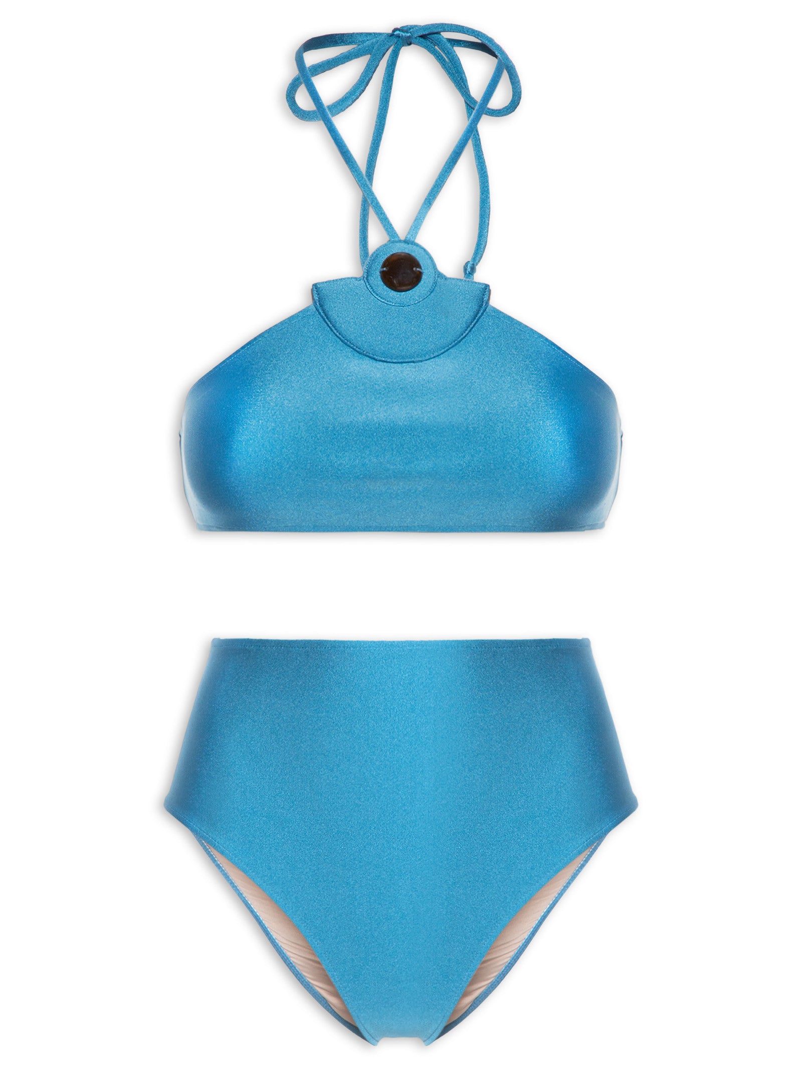 Demi Pois Blue High-Waisted Bikini Product