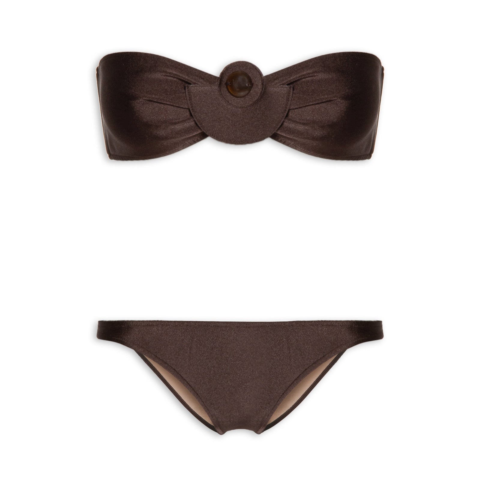 Demi Pois Coffee Bandeau Bikini Product