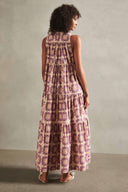Exotic Coral Long Dress Back
