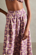 Exotic Coral Long Skirt Detail