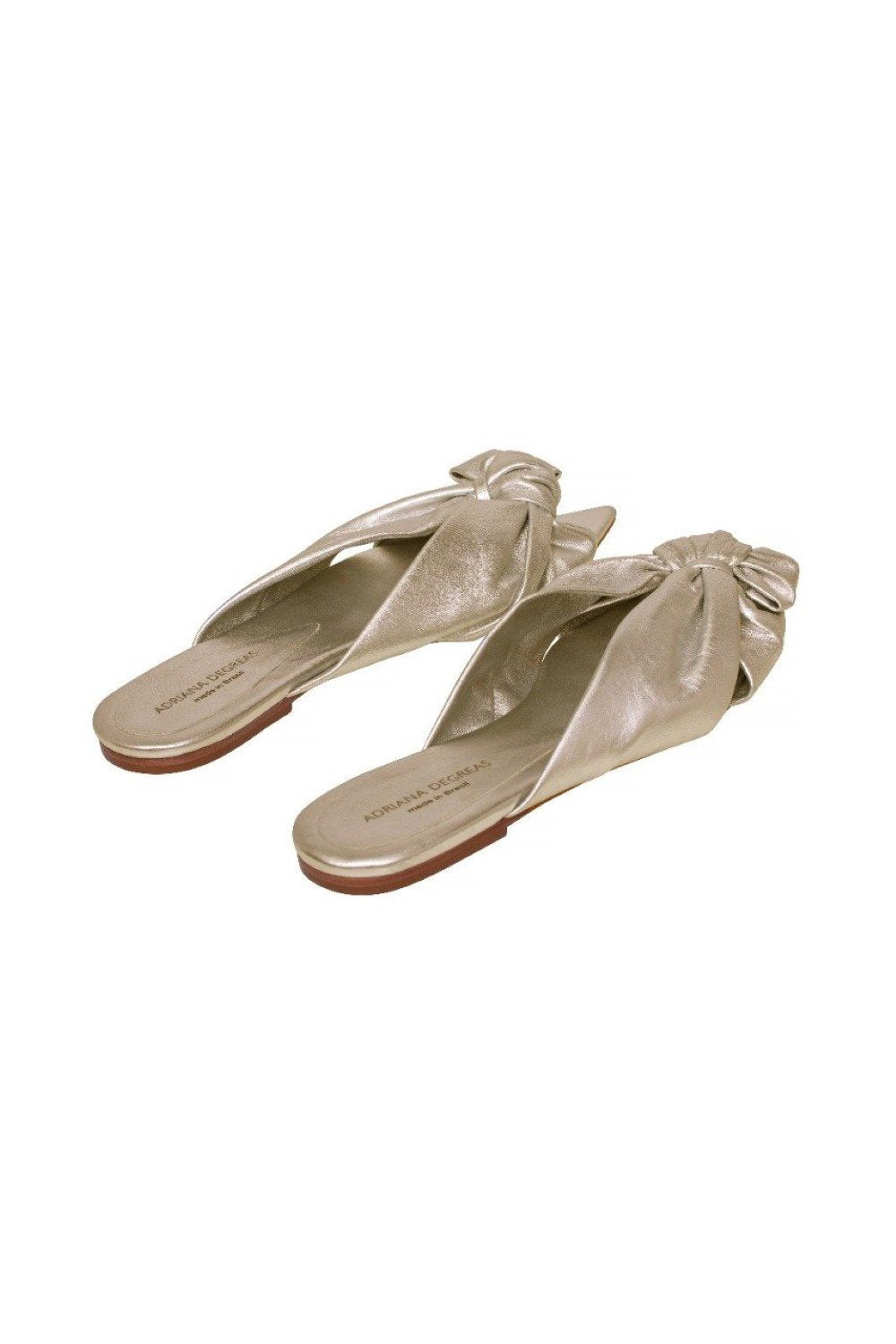 Flat Sandals With Knot Gold 2