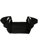 Floral Solid Black Cropped Blouse Product