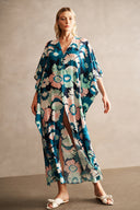 Flower Power Long Kaftan Front