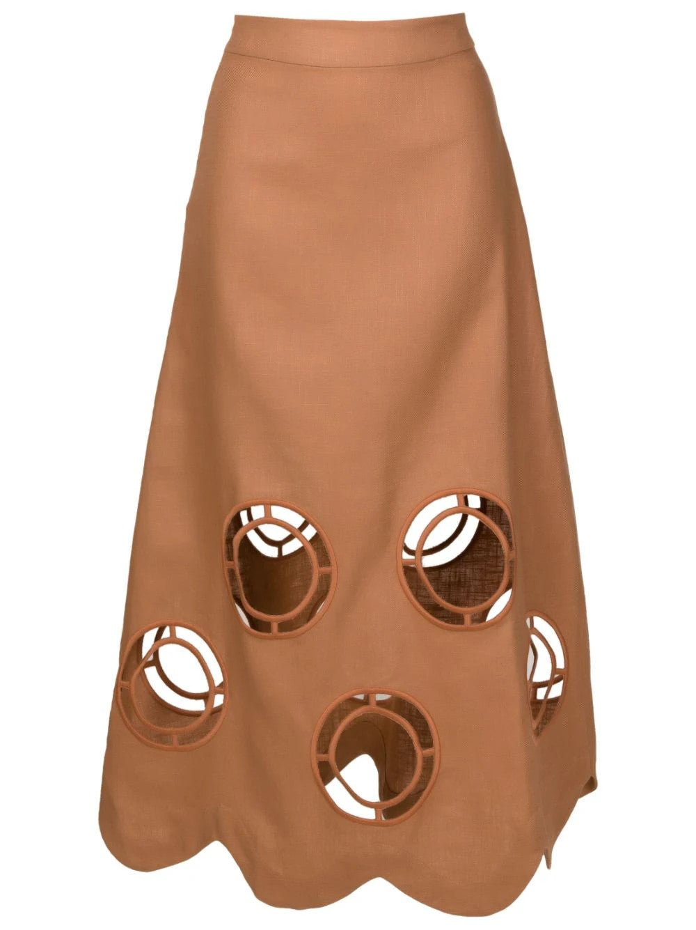 Grand Pois Light Brown Midi Skirt Product