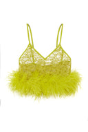 Guipure Lace Citrus Top & Skirt Feathered Set Product Top