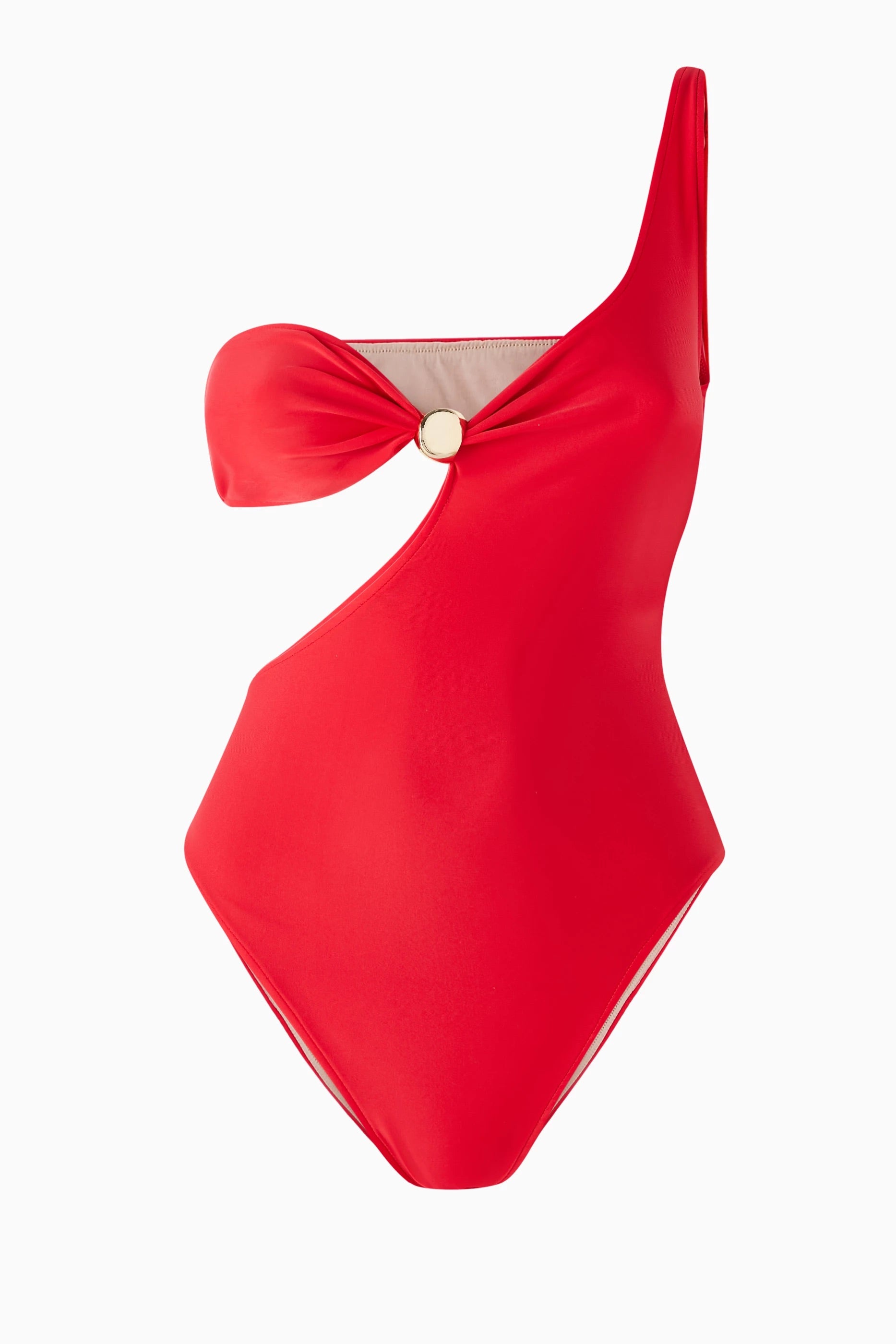 Holiday Red One-Shoulder Swimsuit Product