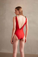 Holiday Red Swimsuit With Straps Back