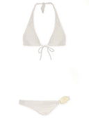 Ivory Long Triangle Bikini With Elephant Buckle Product