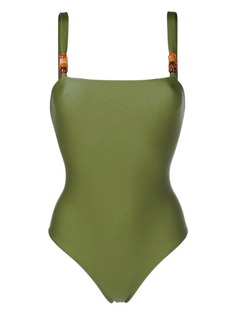 New Pois Solid Straps Swimsuit
