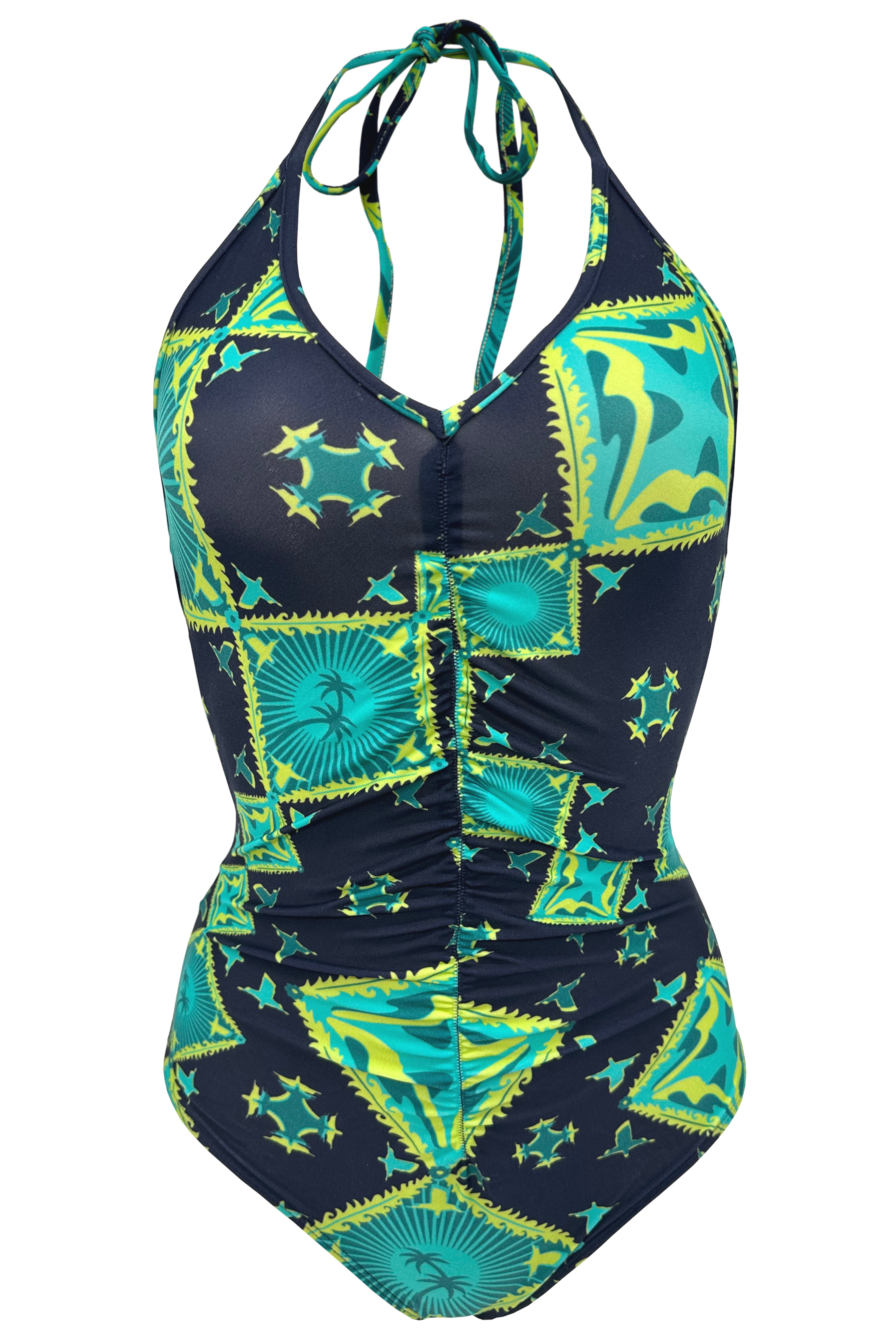 Rio Mosaic Print Halterneck Swimsuit
