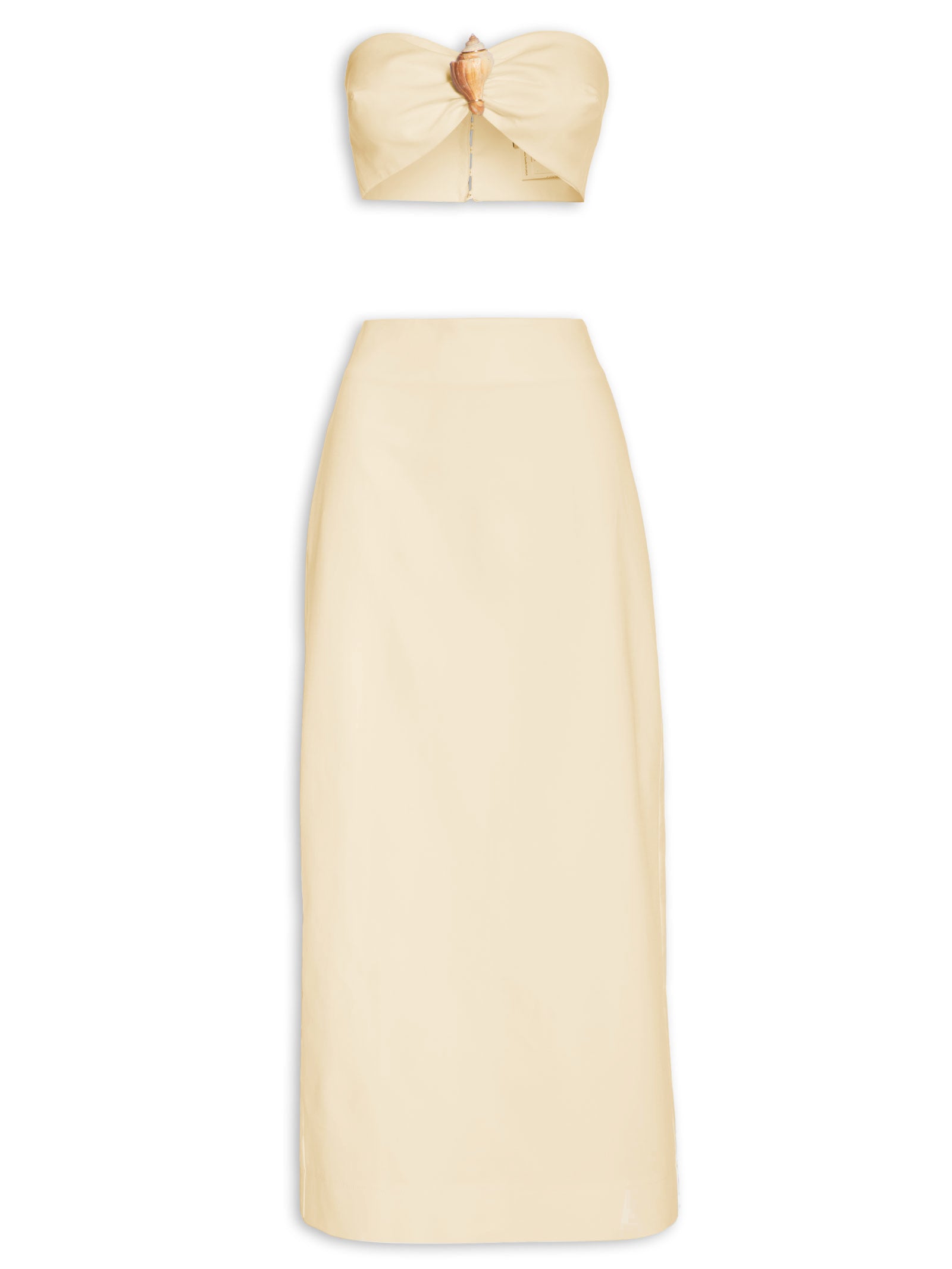 Macadamia Solid Cotton Top And Skirt Set Product