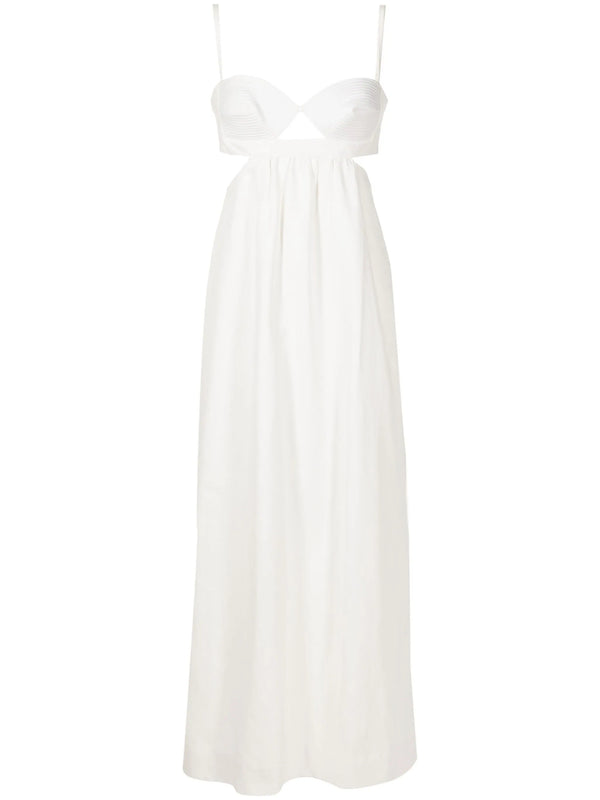 Matelasse Cotton Long Dress Off White Product