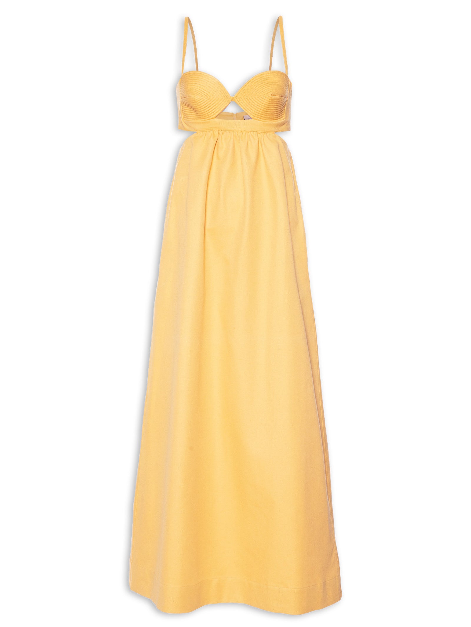 Matelasse Cotton Long Dress Yellow Product