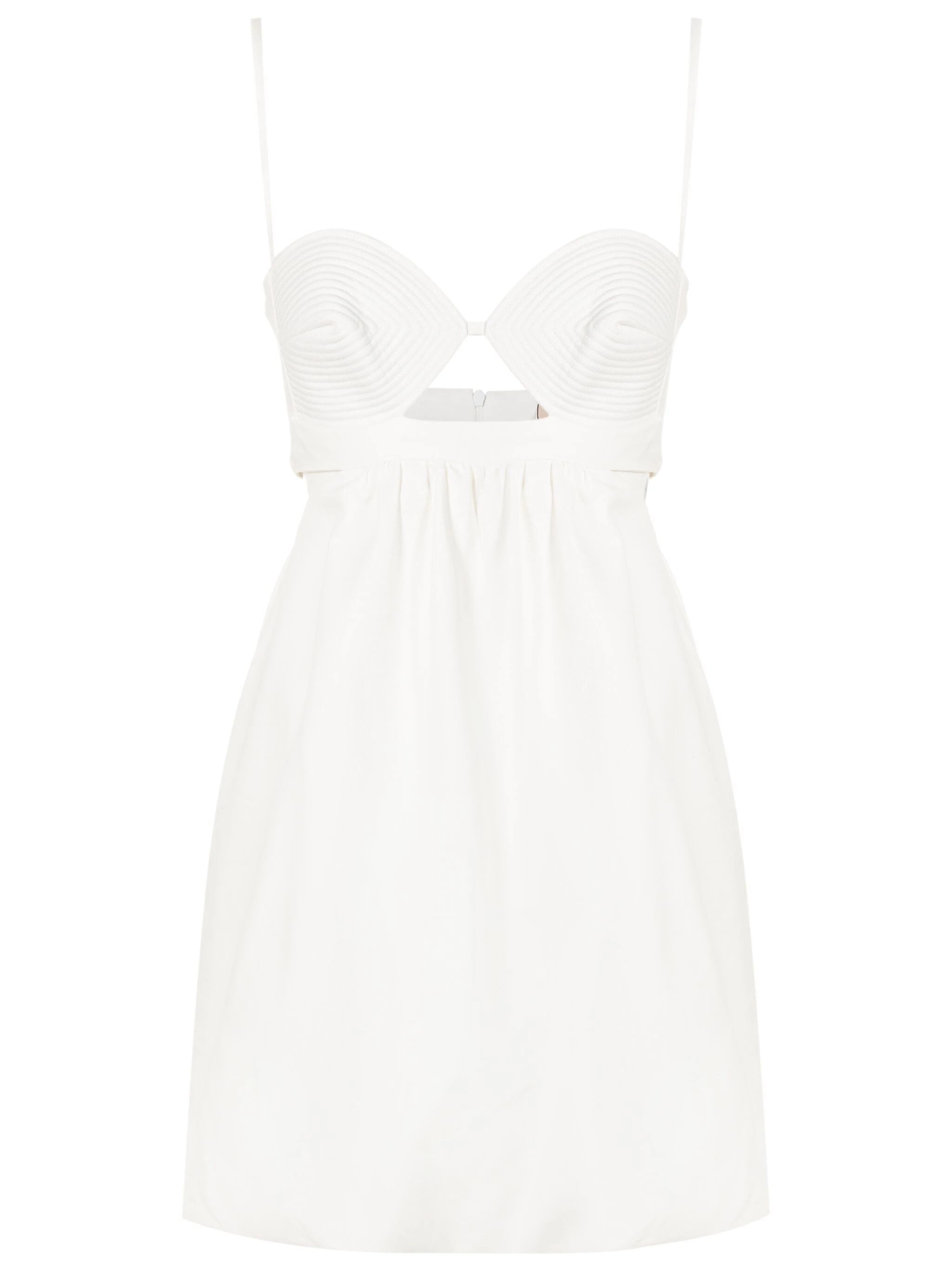 Matelasse Cotton Short Dress Off White Product
