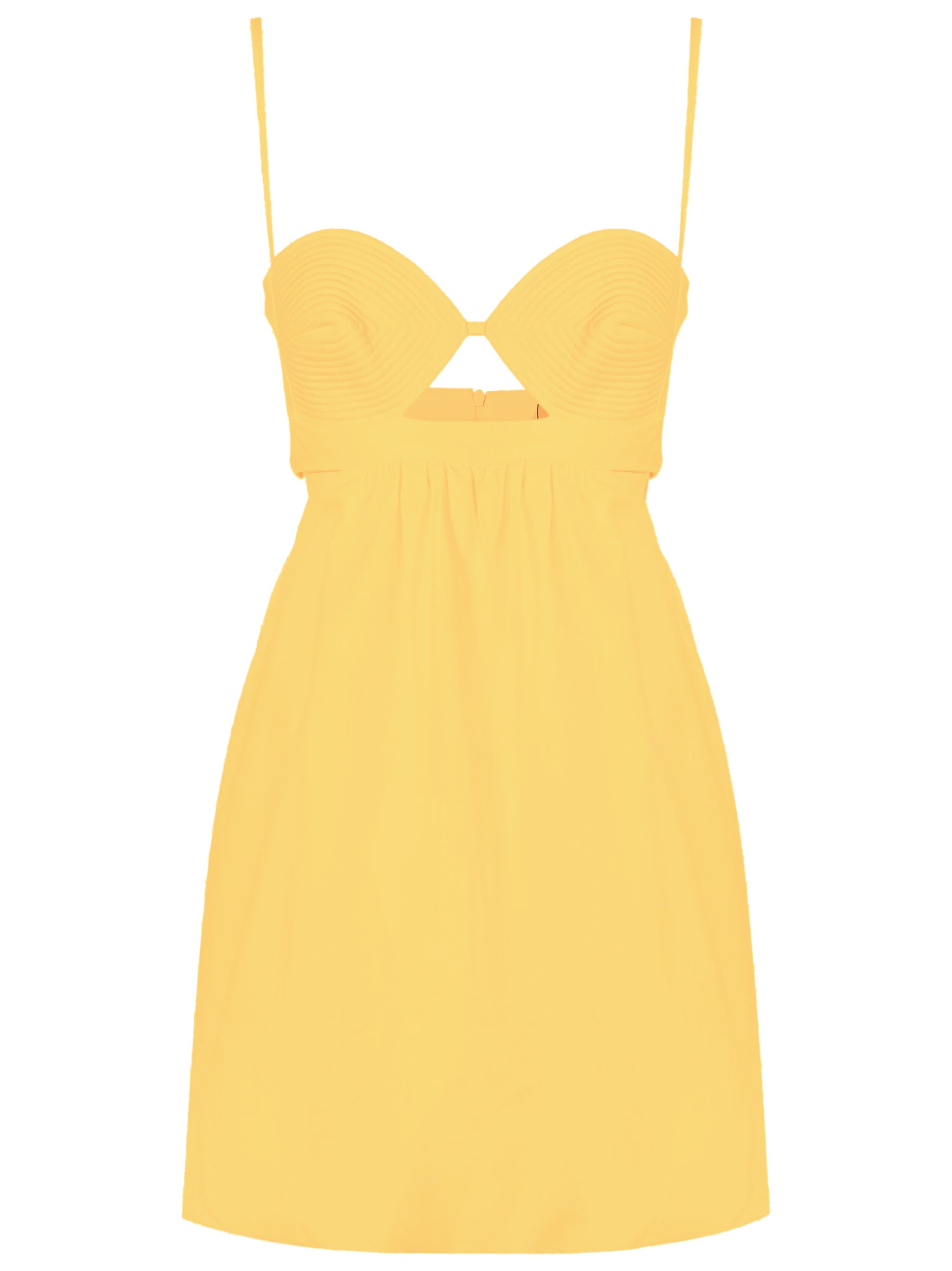 Matelasse Cotton Short Dress Yellow Prodcut