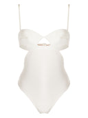 Matelasse Cut-Outs Swimsuit Off White Product