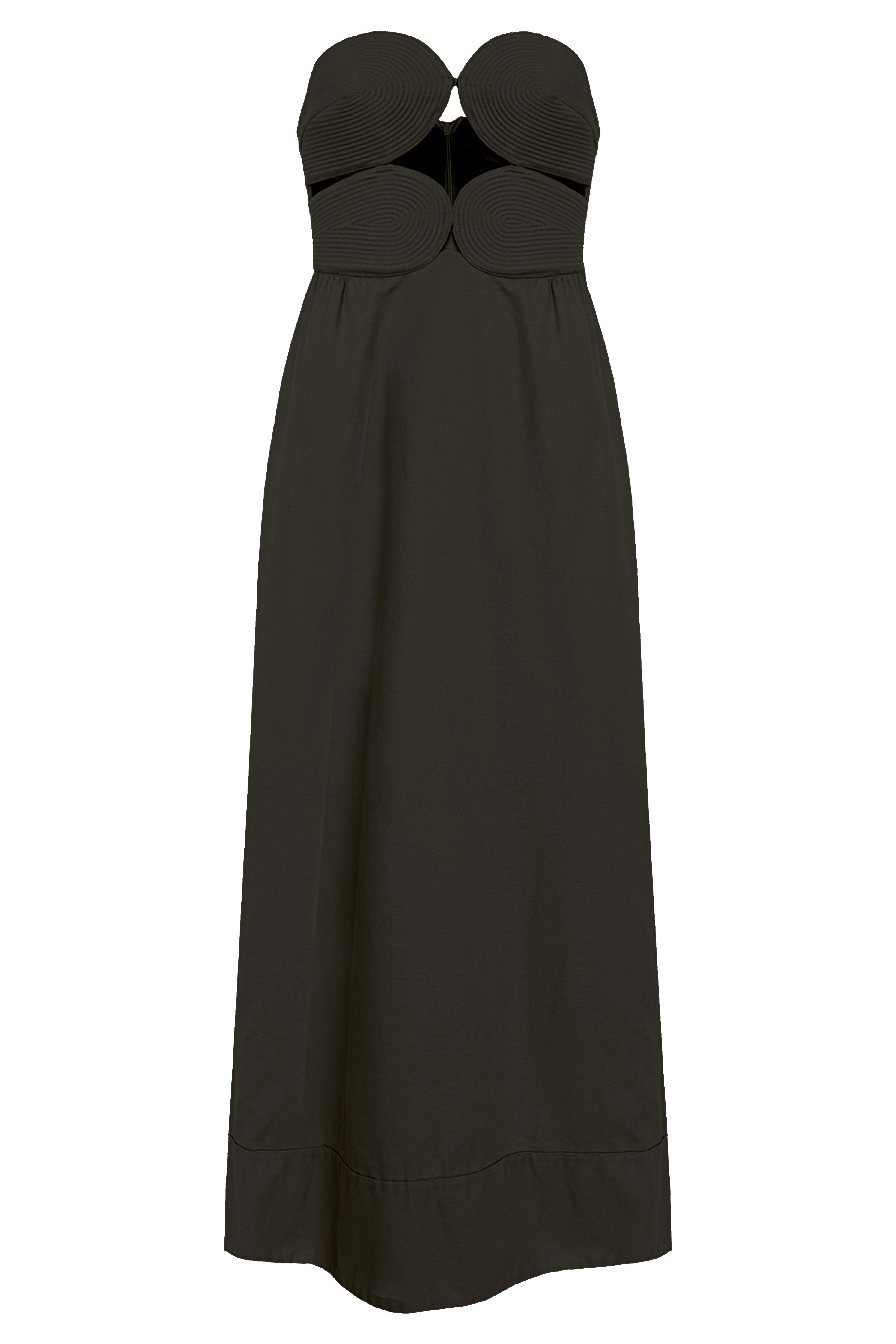Matelasse Strapless Long Dress Black Product