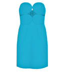 Matelasse Strapless Short Dress Turquoise Product