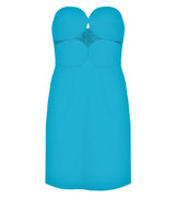 Matelasse Strapless Short Dress Turquoise Product