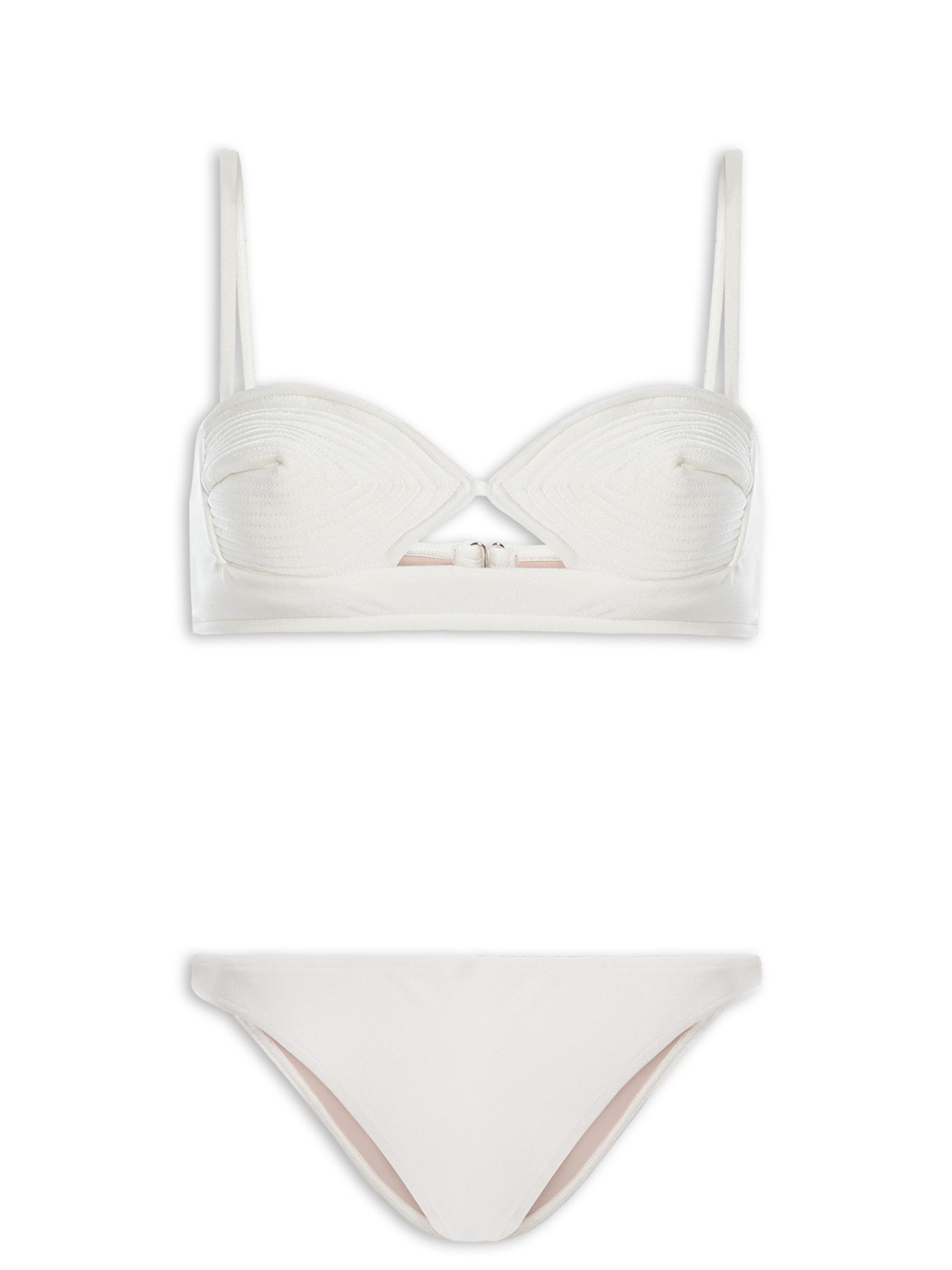 Matelasse Straps Bikini Off White Product