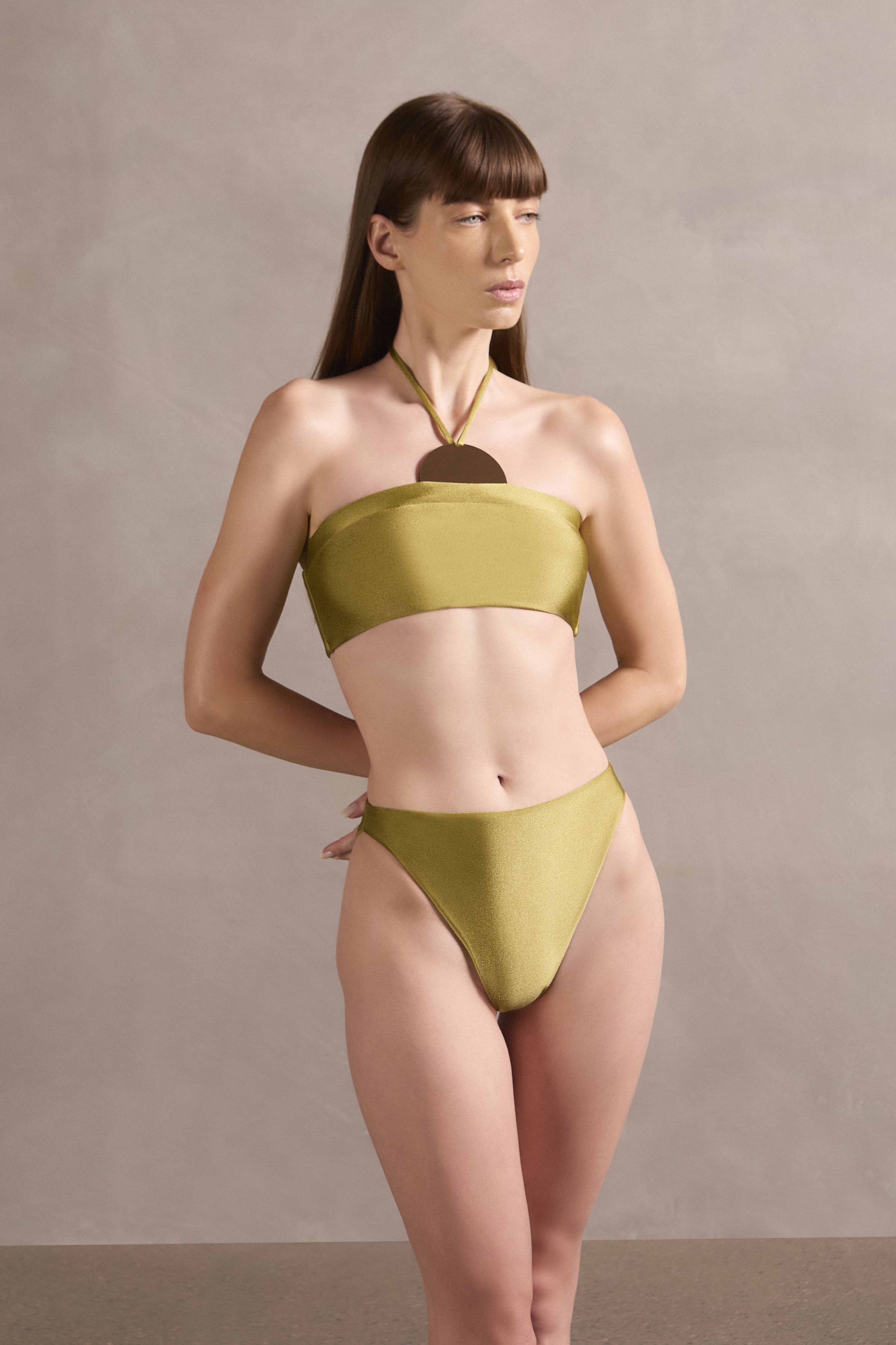 Mobile Apliqué High-Leg Bikini Front