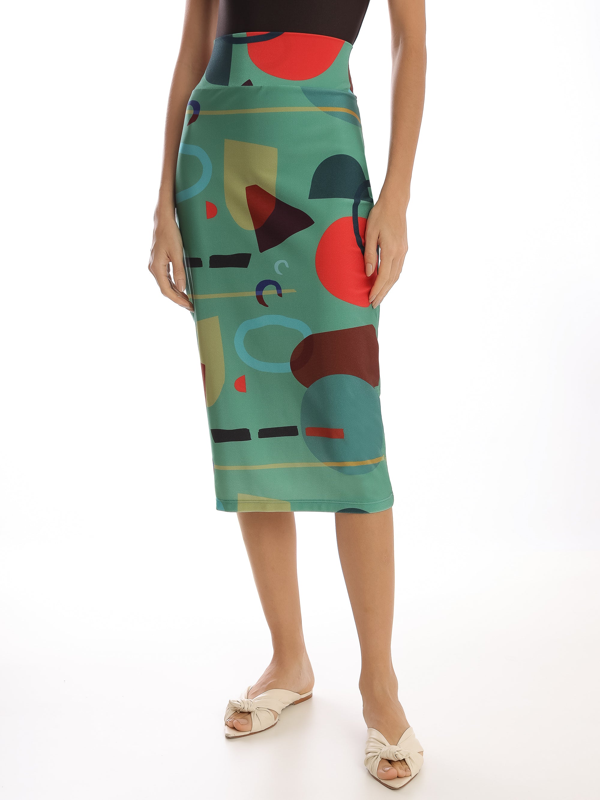 Modernism Sugarcane Midi Skirt Front 2