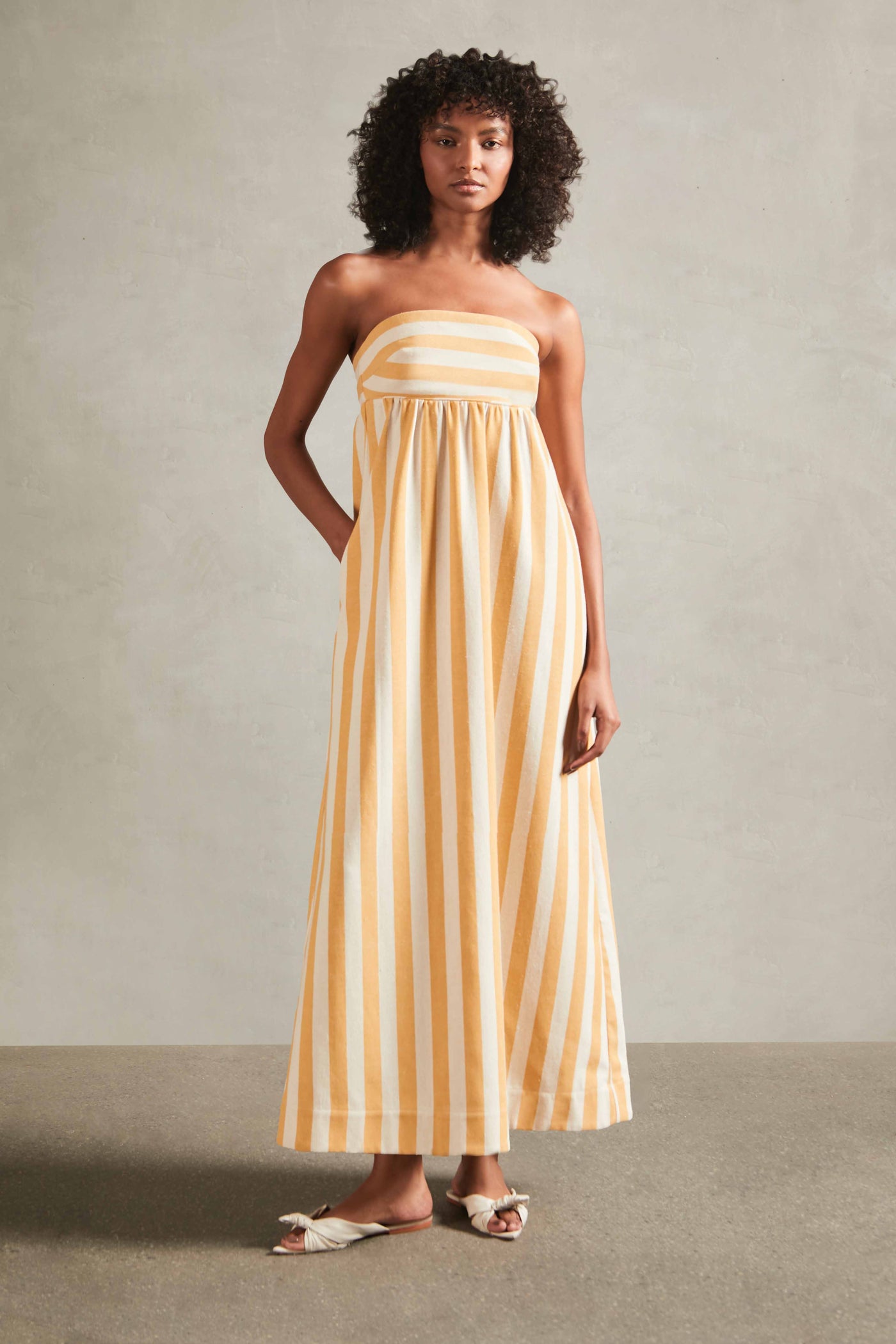 Strapless Studded Long Dress