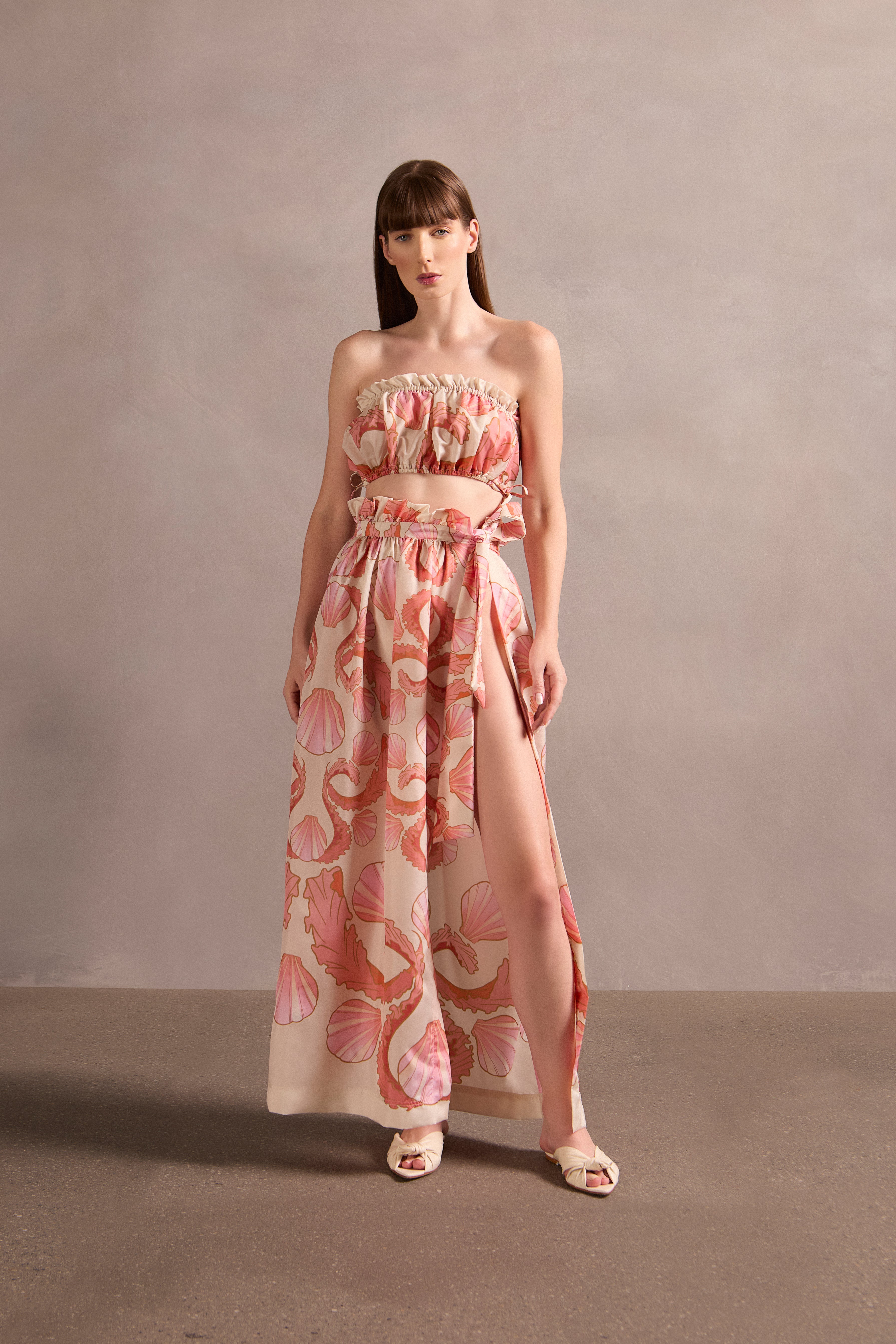 Seashell Off White Long Skirt Front