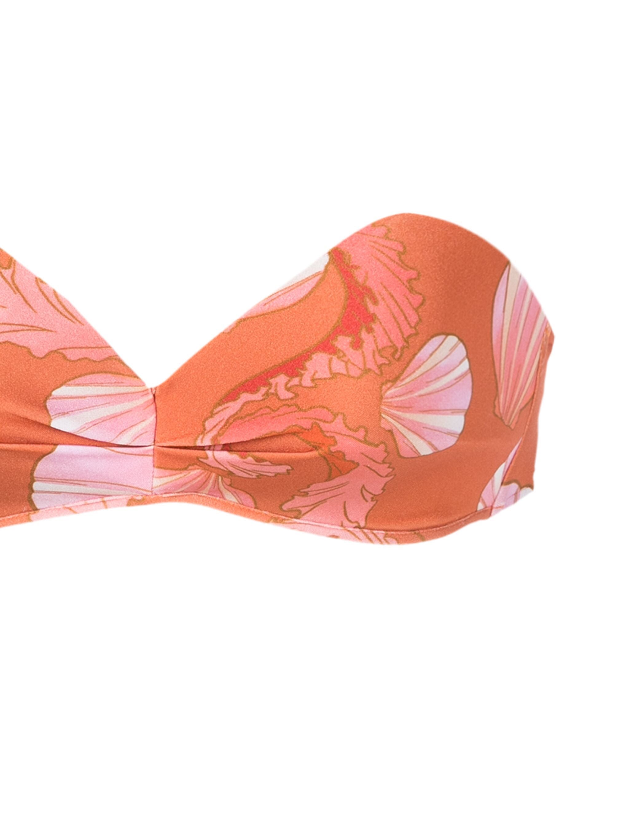 Seashell Paprika High-Waisted Bikini Product Top Detail