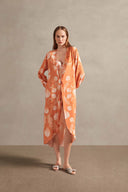 Seashell Paprika Long Robe Front 2