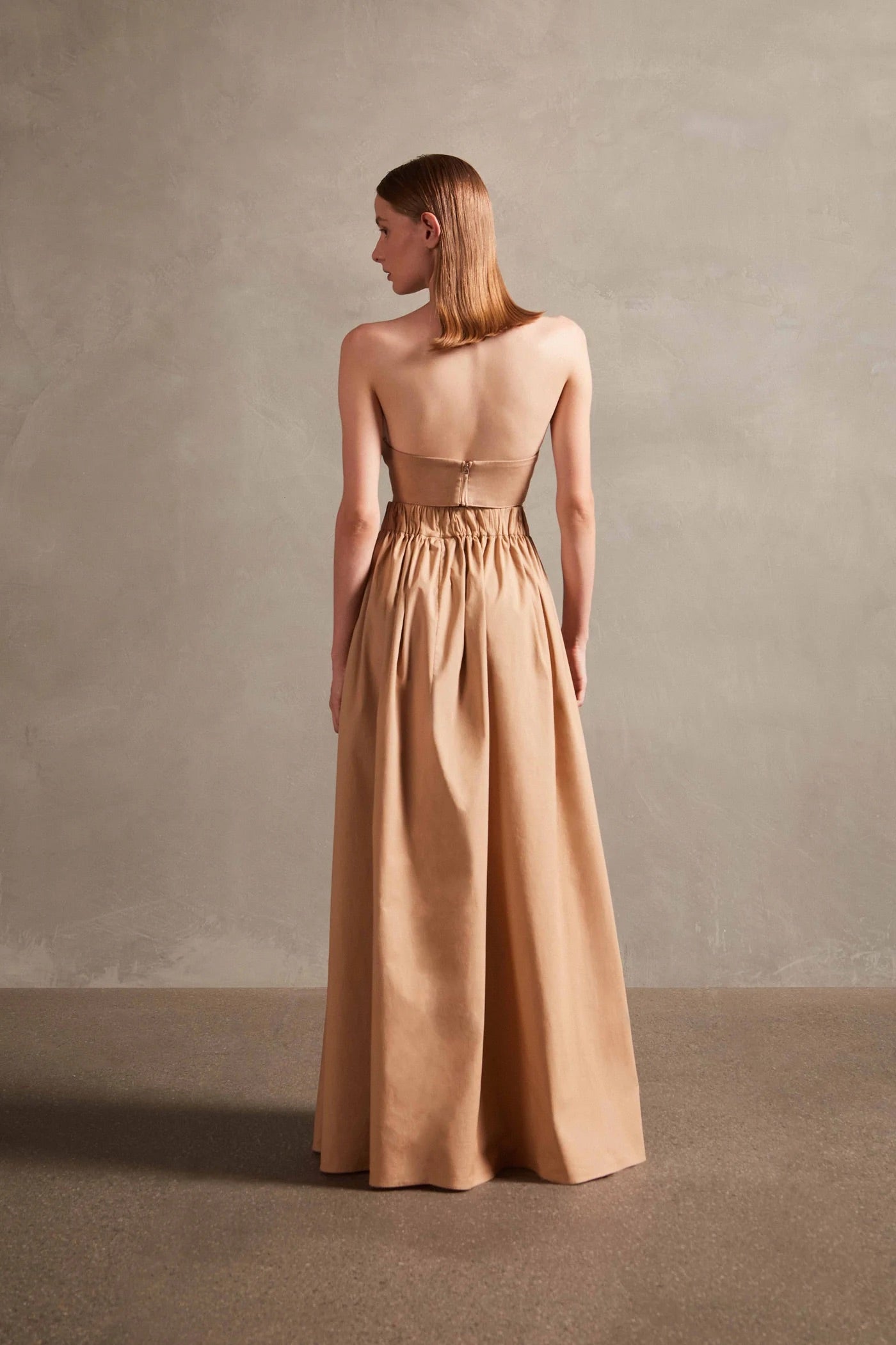 Seashell Solid Long Skirt Back