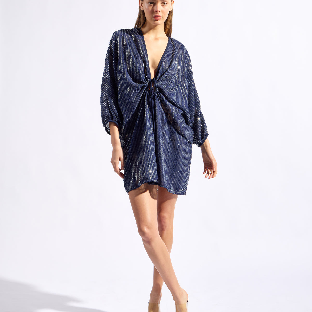 knee length dresses for ladies Kaiso Mini Kaftan Dress – Isy B. Design main image 0