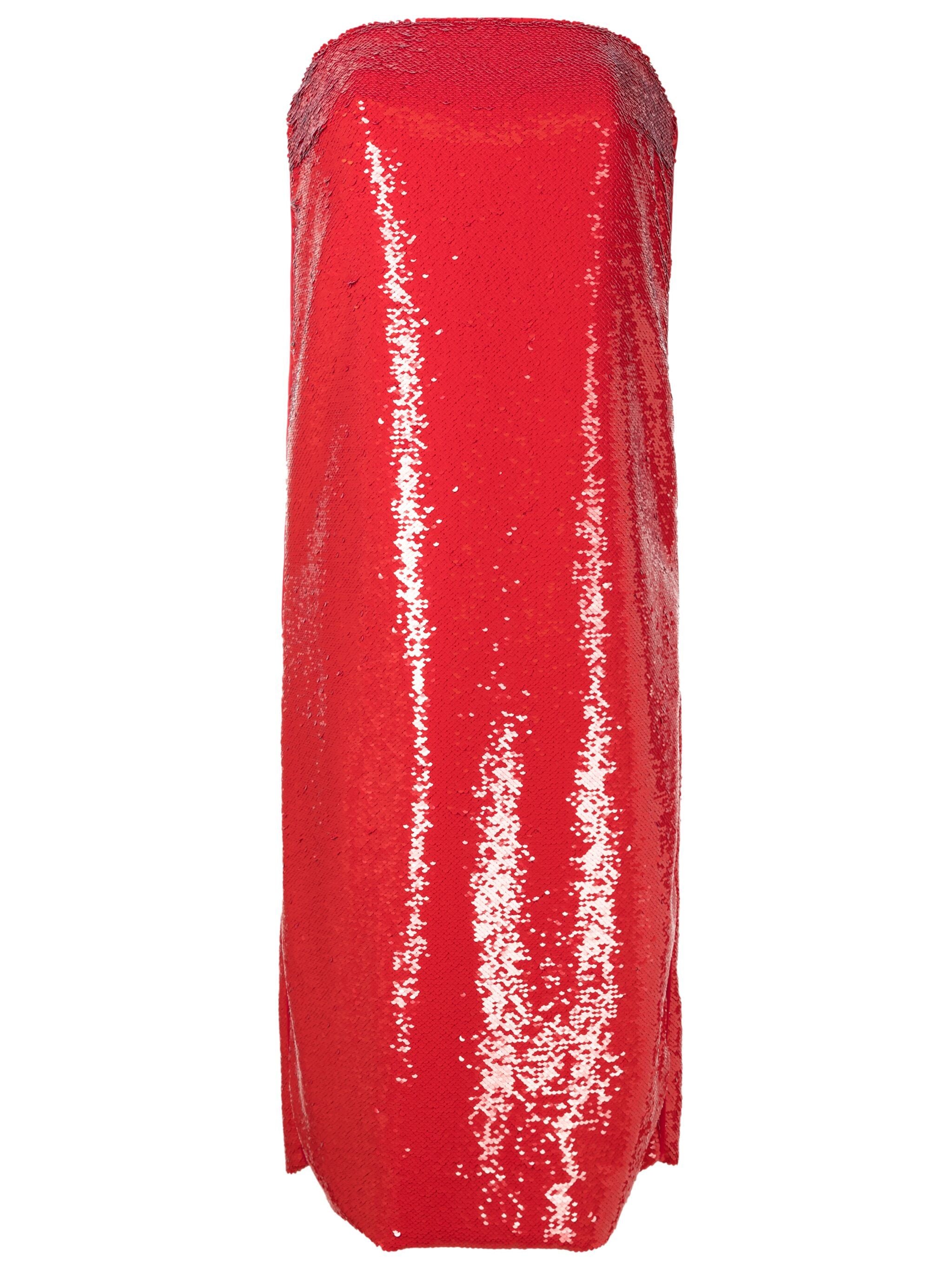 Still photo of the Sequins Midi Dress Product showcasing its Red print on 98% Polyester 2% Elastane fabric