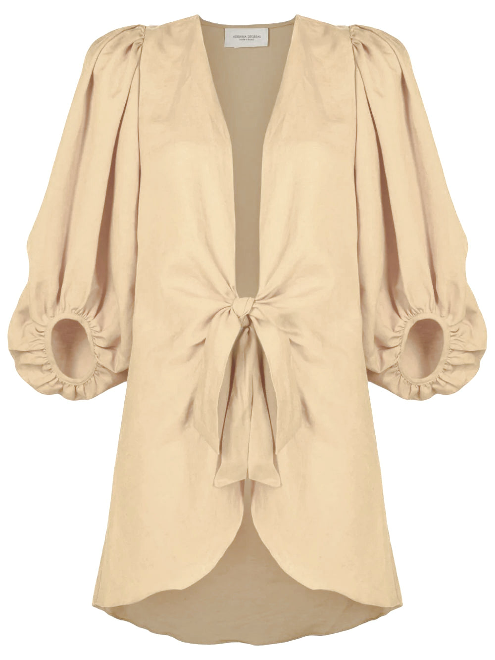 Solid Beige Shirt With Voluminous Sleeves Product