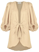 Solid Beige Shirt With Voluminous Sleeves Product