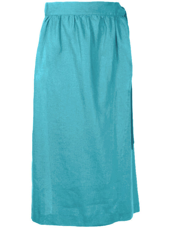 Solid Blue Midi Skirt Product