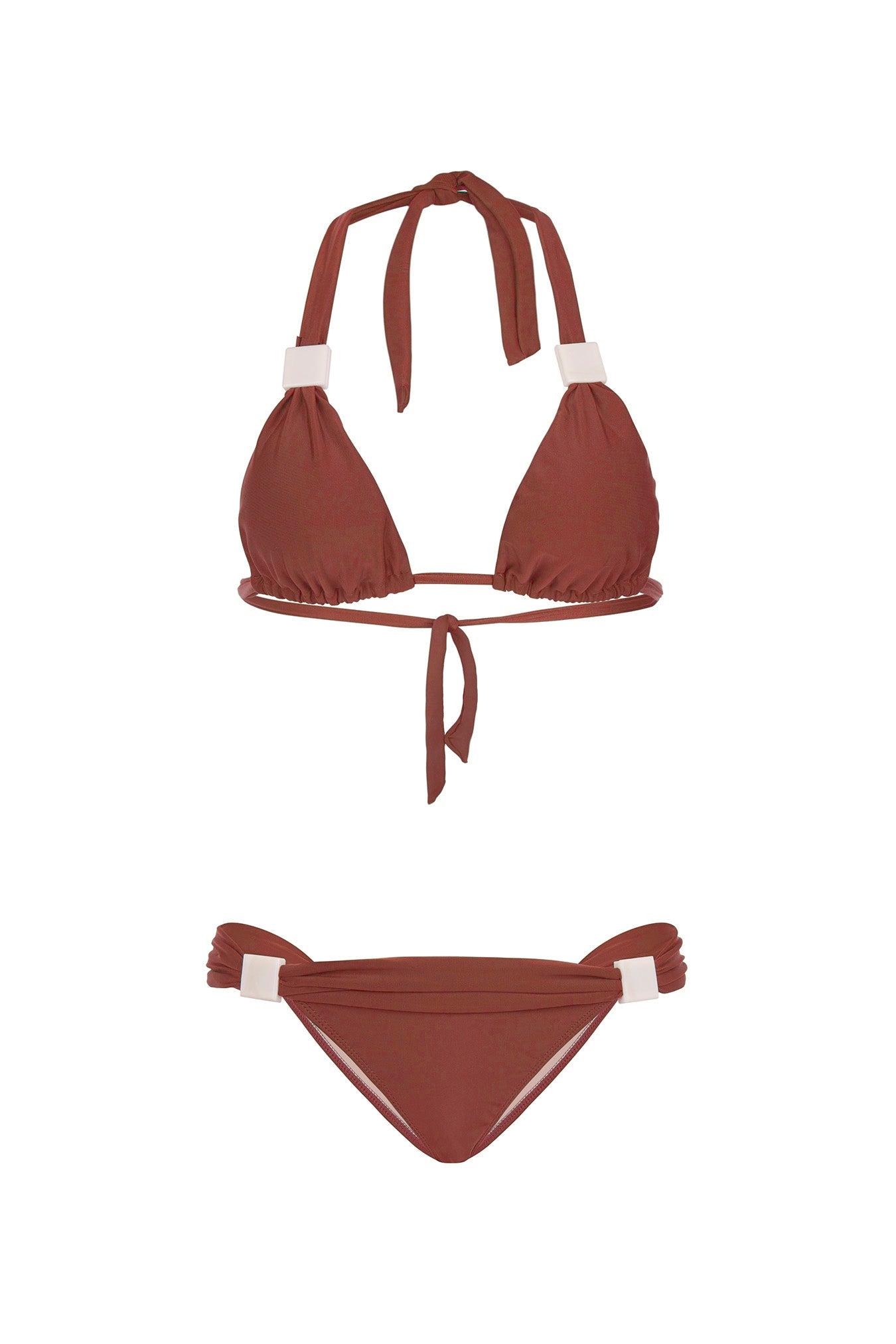 Solid Cinnamon Long Triangle Bikini Product