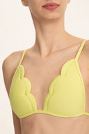Solid Citrus Bikini With Straps Detail